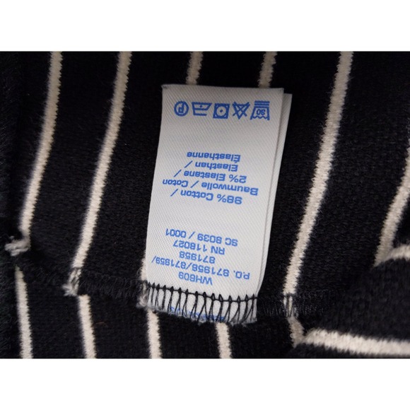 Boden Black White Stripe 3/4 Sleeve Fit Flare Dress US 8R - Picture 7 of 9